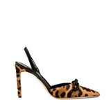 Catena 90mm Slingback Pump Mule - Leopard & Black