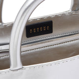 Melita Small Round Tote Bag - Silver & Antique Gold/Silver