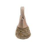 Melita Mini Tote Bag - Elephant Gray & Antique Gold/Silver