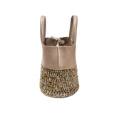 Melita Mini Tote Bag - Elephant Gray & Antique Gold/Silver