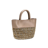 Melita Mini Tote Bag - Elephant Gray & Antique Gold/Silver