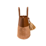 Melita Large Round Tote Bag - Ruggine & Natural