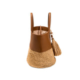 Melita Large Round Tote Bag - Camello & Natural