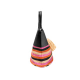 Melita Large Round Tote Bag - Black & Multicolor