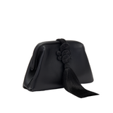 Alessa Tassel Pouch Bag - Black