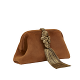 Alessa Tassel Pouch Bag - Camello