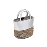 Melita Mini Tote Bag - Silver & Antique Gold/Silver
