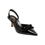 Catena 50mm Slingback Pump Mule - Black & Black