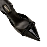 Catena 50mm Slingback Pump Mule - Black & Black
