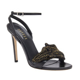 Mirales 110MM Attachable Ankle Sandal - Black & Antique Gold