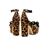 Catena 120MM Platform Ankle Sandal - Leopard & Black