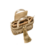 Almeria Mini Tote Bag - Sahara & Antique Gold