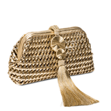 Almeria Tassel Pouch Bag - Sahara & Gold/Silver