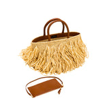 Phedora Natural & Tan Tote Bag - Serena Uziyel US