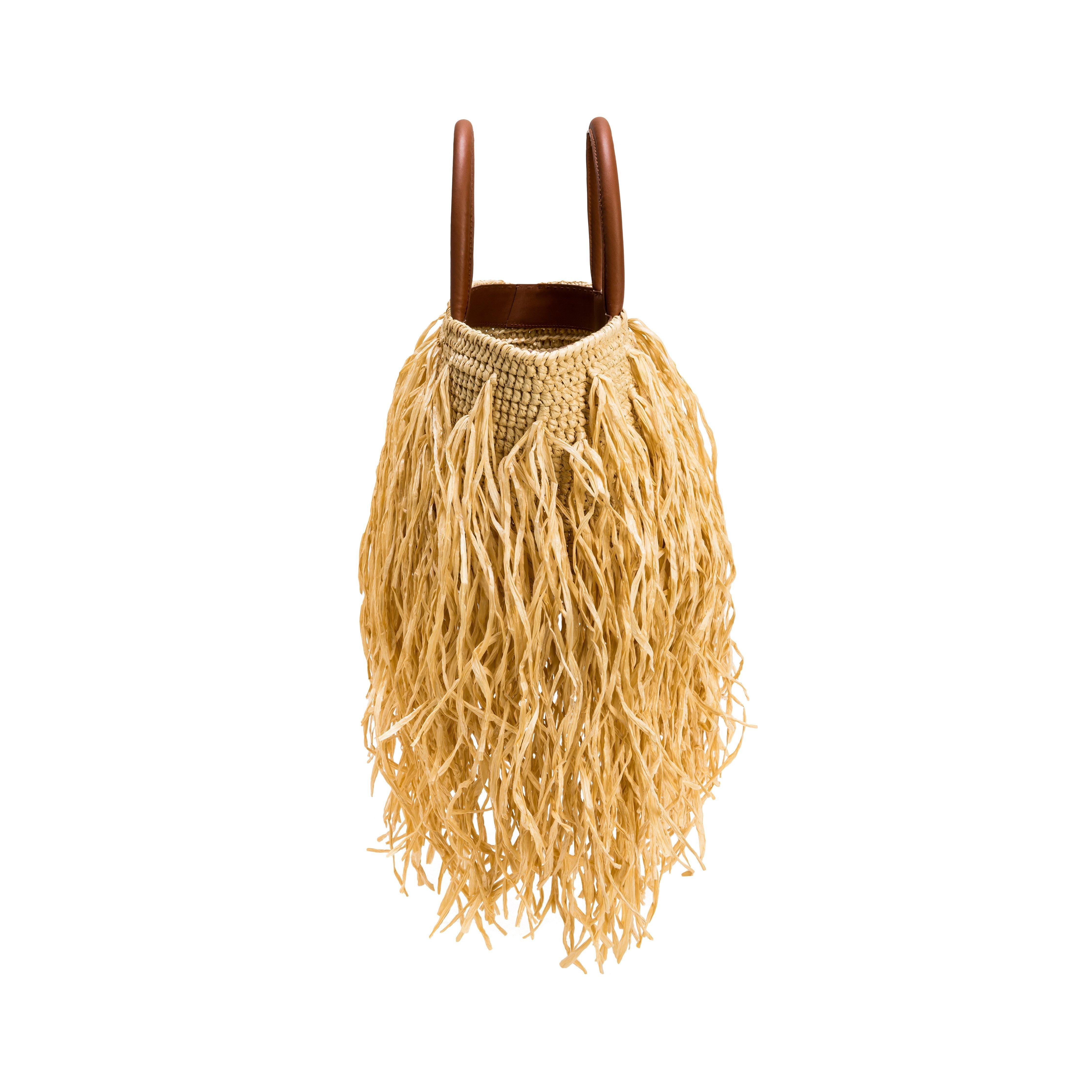 Phedora Natural & Tan Tote Bag - Serena Uziyel US