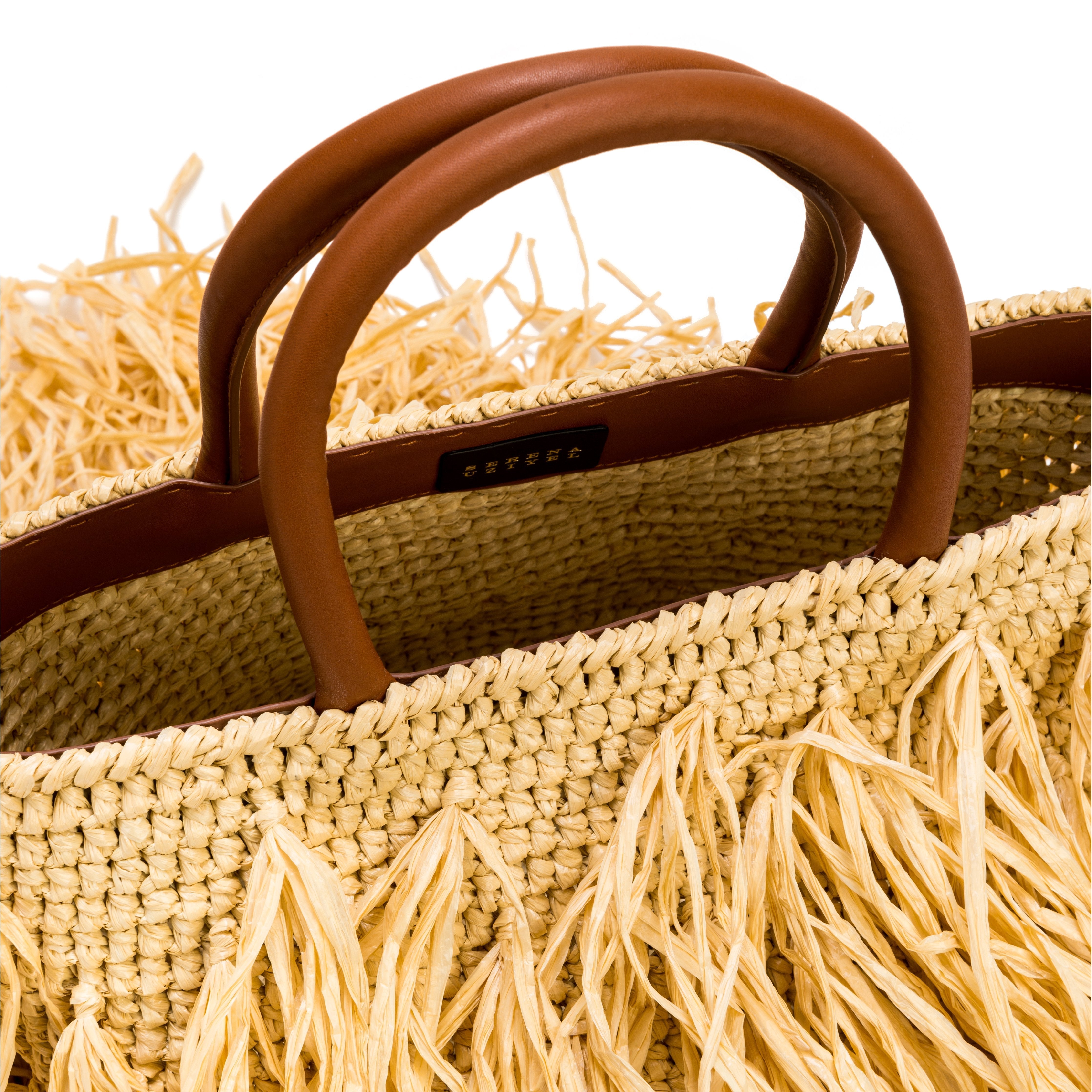 Phedora Natural & Tan Tote Bag - Serena Uziyel US