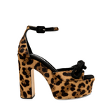 Catena 120MM Platform Ankle Sandal - Leopard & Black