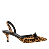 Catena 50mm Slingback Pump Mule - Leopard & Black