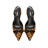 Catena 50mm Slingback Pump Mule - Leopard & Black