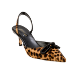 Catena 50mm Slingback Pump Mule - Leopard & Black