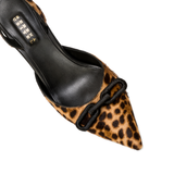 Catena 50mm Slingback Pump Mule - Leopard & Black