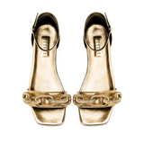 Catena 10MM Ankle Sandal - Gold & Gold/Silver