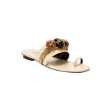 Delphine 10MM Toe Sandal - Nude & Almond