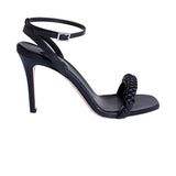 Rovena 90MM Removable Ankle Sandal - Black & Black