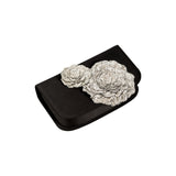 Lavinia Two Sided Clutch - Black & Antique Silver