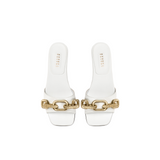 Catena 10MM Sandal - Off-White & Gold/Silver