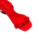 Catena Notte 90MM Sandal - Scarlet & Scarlet