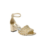 Aurnia 50MM Block Ankle Sandal - Sahara & Gold