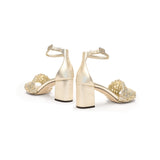 Aurnia 50MM Block Ankle Sandal - Sahara & Gold
