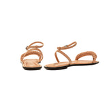Rovena 10MM Removable Ankle Sandal - Peach & Peach