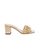 Almeria 50MM Block Sandal - Nude & Natural
