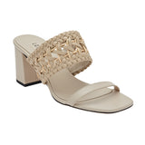 Almeria 50MM Block Strap Sandal - Nude & Natural