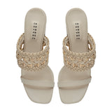 Almeria 50MM Block Strap Sandal - Nude & Natural