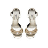 Catena 120MM Platform Ankle Sandal - Sahara & Gold/Silver