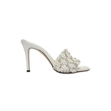 Aurnia 90MM Sandal - Off-White & Silver