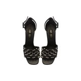 Aurnia 120MM Platform Ankle Sandal - Black & Silver