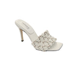 Aurnia 90MM Sandal - Off-White & Silver