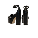 Aurnia 120MM Platform Ankle Sandal - Black & Silver