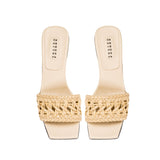 Almeria 50MM Block Sandal - Nude & Natural