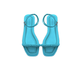 Rovena 10MM Removable Ankle Sandal - Aqua & Aqua