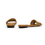 Aurnia 10MM Sandal - Latte & Gold