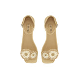 Narcissa 10MM Ankle Sandal - Natural & Natural