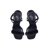 Rovena 90MM Removable Ankle Sandal - Black & Black