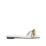 Catena 10MM Sandal - Off-White & Gold/Silver