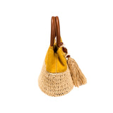 Melita Mini Tote Bag - Mustard & Natural