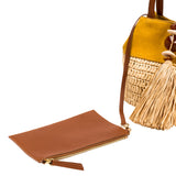 Melita Mini Tote Bag - Mustard & Natural